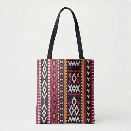 Bedouin Sadu Fabric Pattern Tote Bag (Voorkant)