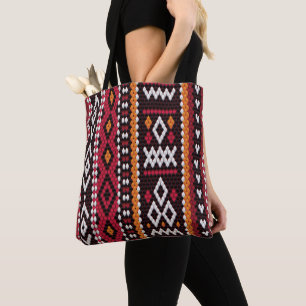 Bedouin Sadu Fabric Pattern Tote Bag