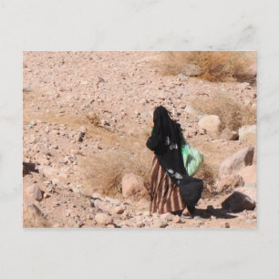 Bedouin-vrouw, Zuid-Sinaï, Egypte Briefkaart