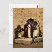 Bedouins uit het district Jordanië, Heilig Land, w Briefkaart (Voorkant / Achterkant)
