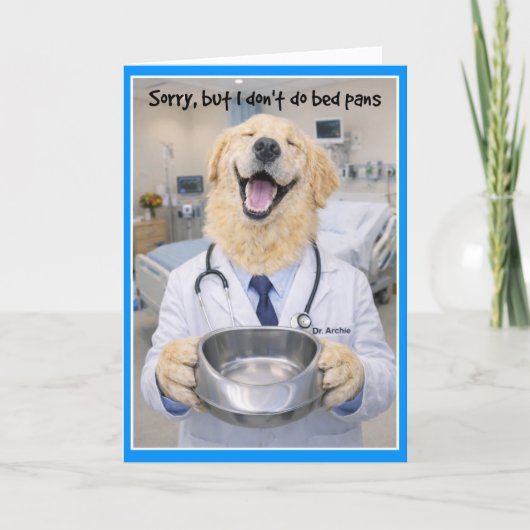 Bedpan Help Get Well Card BPA-1 Kaart (Voorkant)