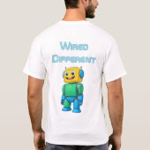 Bedraad anders | Bold Robot-shirt T-shirt (Achterkant)