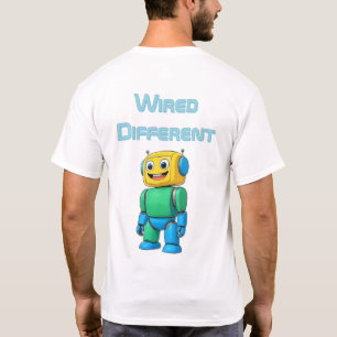 Bedraad anders Bold Robot-shirt T-shirt