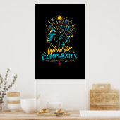 Bedraad voor complexiteitscontrole techniekposter poster (Keuken)
