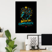 Bedraad voor complexiteitscontrole techniekposter poster (Thuiskantoor)