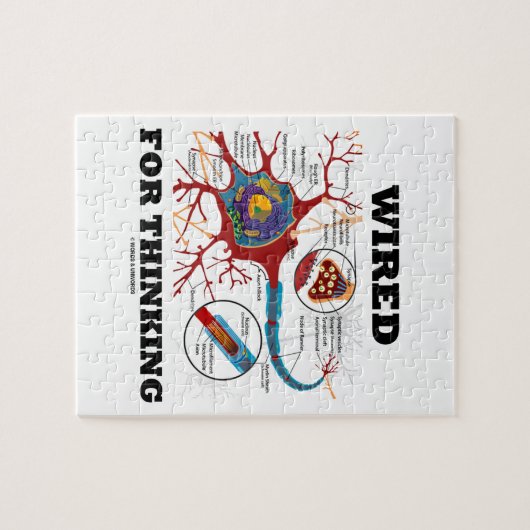 Bedraad voor denking (Neuron-synapse) Legpuzzel (Horizontaal)