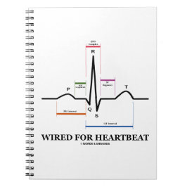 Bedraad voor hartslag (elektrocardiogram) notitieboek