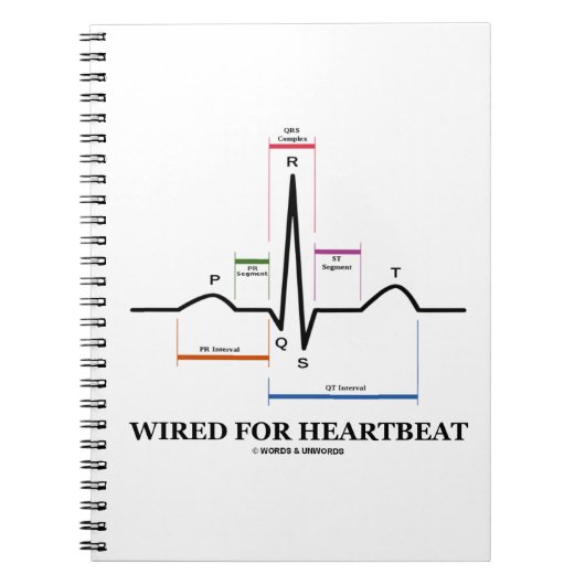 Bedraad voor hartslag (elektrocardiogram) notitieboek (Voorkant)