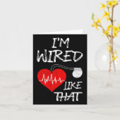 Bedraad zoals die pacemaker grap hart- en vaatziek kaart (Gele Bloem)