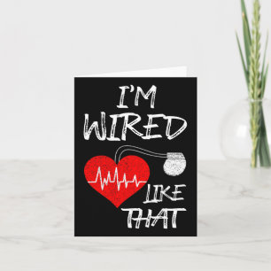 Bedraad zoals die pacemaker grap hart- en vaatziek kaart