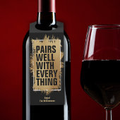 BEDRAAGT GOED MET ALLE Goudolie op zwart Flessenhanger