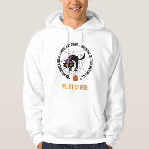 Bedrade kat in een Halloween bewerkbaar Hoodie