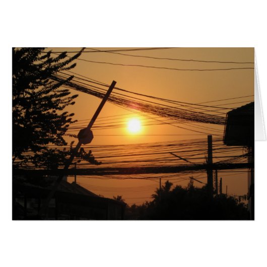 Bedrade zonsondergang ... Krung Thep, Thailand kaa (Voorkant Horizontaal)