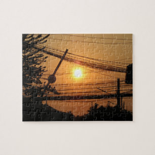 Bedrade zonsondergang ... Krung Thep, Thailand Legpuzzel