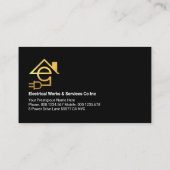 bedradingscircuit van een gouden elektricien visitekaartje (Achterkant)