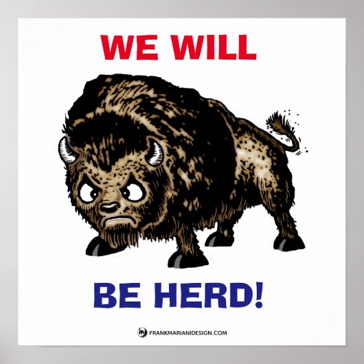 BEDRAG! Angry Buffalo Poster (Voorkant)