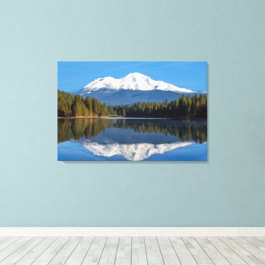 BEDRAG SHASTA OPGENOMEN CANVAS AFDRUK (Insitu (Houten vloer))