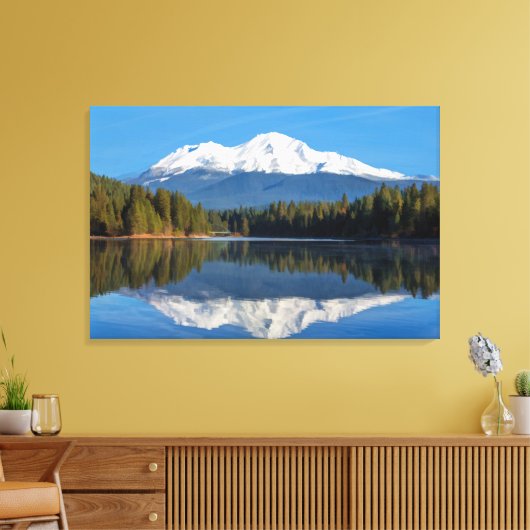 BEDRAG SHASTA OPGENOMEN CANVAS AFDRUK (Insitu (Woonkamer))