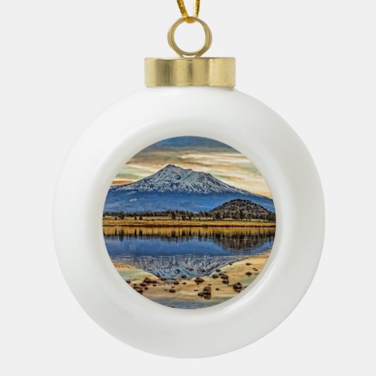 BEDRAG SHASTA OPGENOMEN KERAMISCHE BAL ORNAMENT (Voorkant)