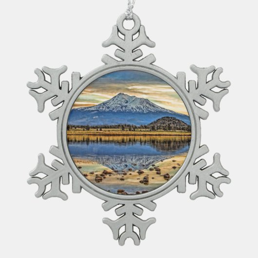 BEDRAG SHASTA OPGEVOERD TIN SNEEUWVLOK ORNAMENT (Voorkant)