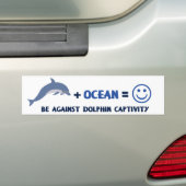 BEDRAG TEGEN DOLFIJNCAPTIVITEIT BUMPERSTICKER (Op auto)