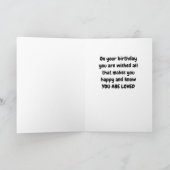 **BEDRAG** U BENT "GELATEN" OP DE BIRTHDAAGSE KAAR KAART (Binnen)