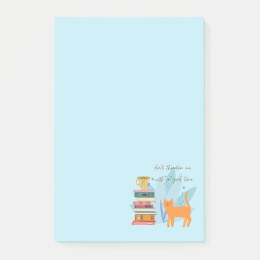 Bedreig me niet met een leuke tijd post-it® notes (Voorkant)