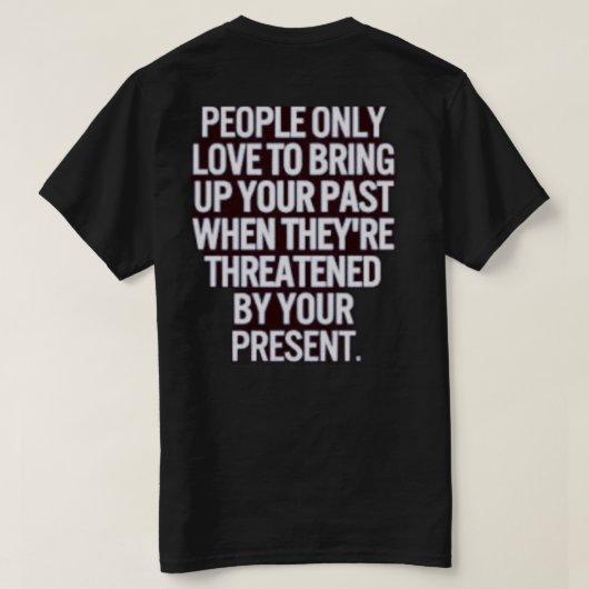 Bedreig met je huidige T-shirt (Design achterkant)