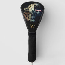 Bedreigd Amur Leopard Foto Monogram Initiaal