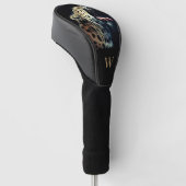 Bedreigd Amur Leopard Foto Monogram Initiaal Golfheadcover (Schuin)