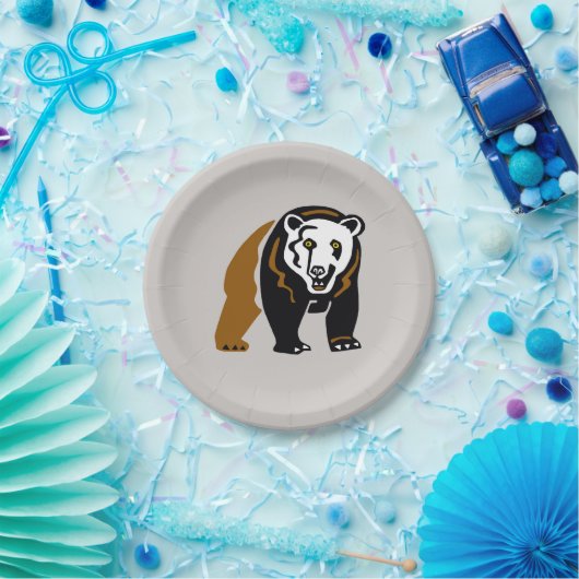 Bedreigd dier -Grizzly BEER -Wildlife - Party Papieren Bordje (Feest)