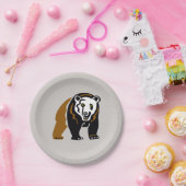 Bedreigd dier -Grizzly BEER -Wildlife - Party Papieren Bordje (Feest)