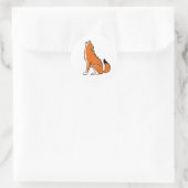Bedreigd dier - Howling WOLF- Wildlife - Ronde Sticker (Tas)