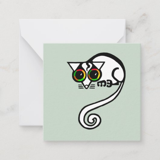 Bedreigd dier - Leadbeater's POSSUM - Groen Notitiekaartje (Voorkant)