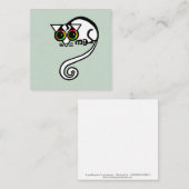 Bedreigd dier - Leadbeater's POSSUM - Groen Notitiekaartje (Voorkant / Achterkant)