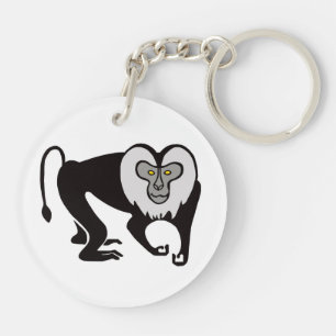 Bedreigd dier Leeuwenstaart- MACAQUE -Wildlife Sleutelhanger