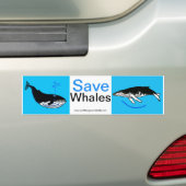 Bedreigd dier - Red walvissen - Natuur Bumpersticker (Op auto)