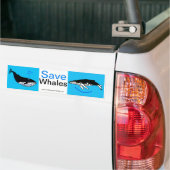 Bedreigd dier - Red walvissen - Natuur Bumpersticker (Op Truck)