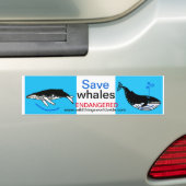 Bedreigd dier - Red walvissen - Wilde dieren - Nat Bumpersticker (Op auto)