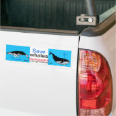 Bedreigd dier - Red walvissen - Wilde dieren - Nat Bumpersticker (Op Truck)