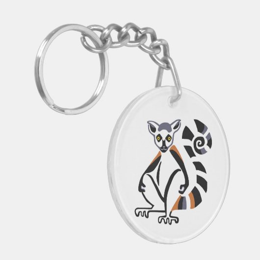 Bedreigd dier - Ringstaartpit - Primaat- Sleutelhanger (Voorkant Links)