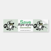 Bedreigd dier - Save AYE-AYES - Conservation - Bumpersticker (Voorkant)