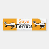 Bedreigd dier - Save Black-footed FERRETS- Bumpersticker (Voorkant)