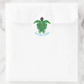 Bedreigd dier - Save Zee TURTLES - Wildlife - Ronde Sticker (Tas)