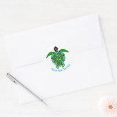 Bedreigd dier - Save Zee TURTLES - Wildlife - Ronde Sticker (Envelop)
