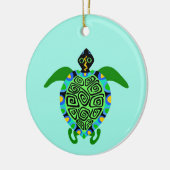 Bedreigd dier - Zee SCHILDPAD - Wildlife - Aqua Keramisch Ornament (Links)