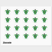 Bedreigd dier -Zee SCHILDPAD -Wildlife warrior - Ronde Sticker (Vel)