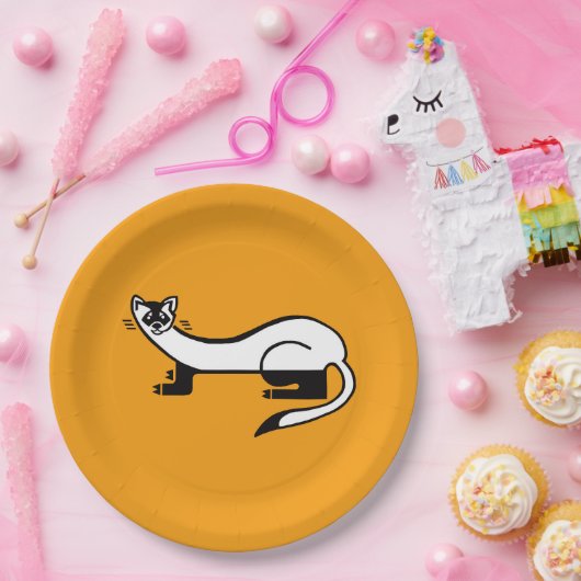 Bedreigd dier - Zwart-voetige FRET - Party Papieren Bordje (Feest)