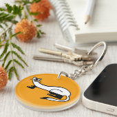 Bedreigd dier - Zwarte voetfret - Natuur - Sleutelhanger (Voorkant Rechts)