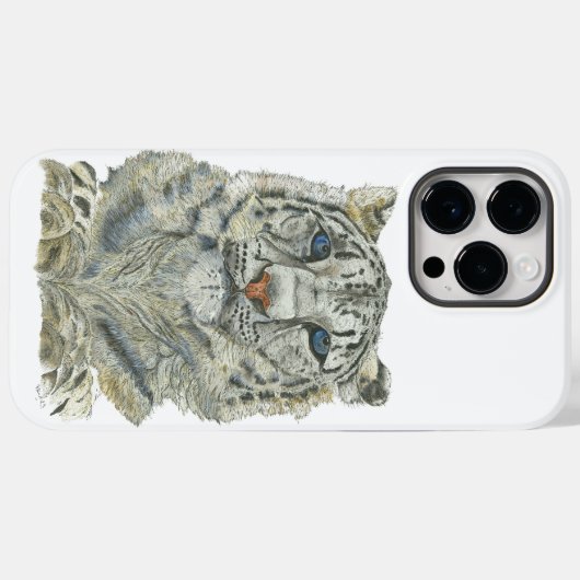 Bedreigd Elusive Snow Leopard kunstwerk Case-Mate iPhone Case (Achterkant (horizontaal))